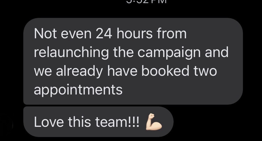 Client result screenshot.